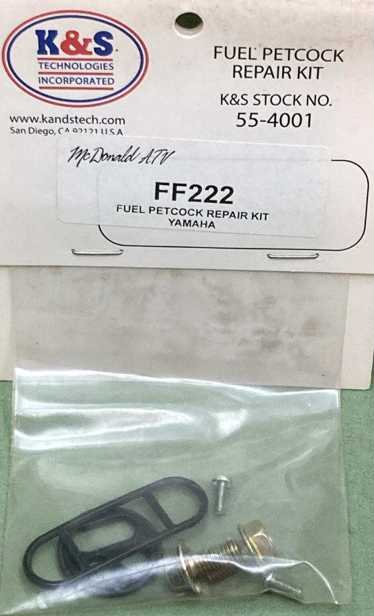 NEW K&S TECH 55-4001 (FF222) FUEL PETCOCK REPAIR KIT FOR ATV