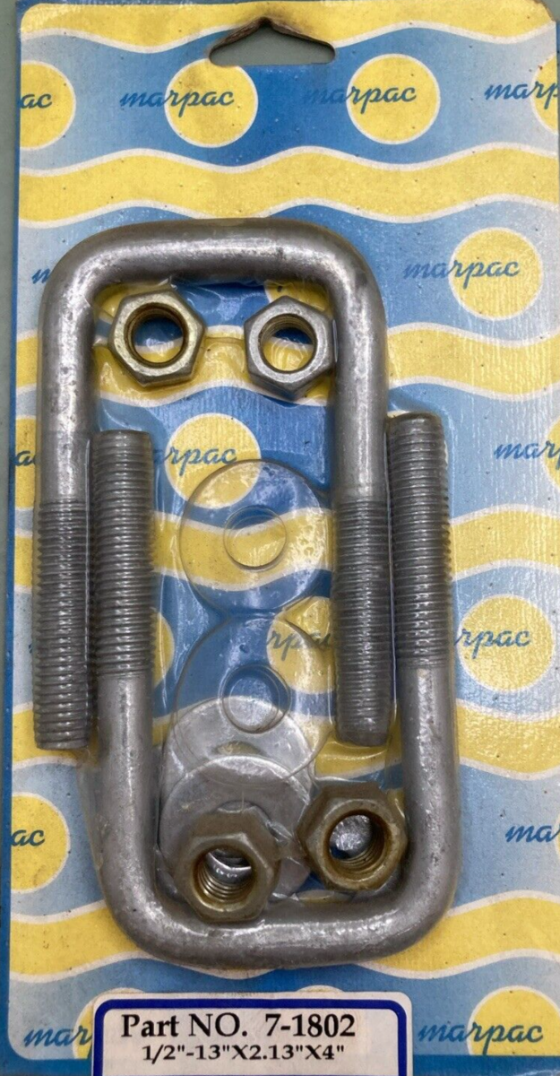 NEW MARPAC 7-1802 U-BOLT KIT 1/2" X 13" X 2.13" X 4"  W/ WASHERS & NUTS