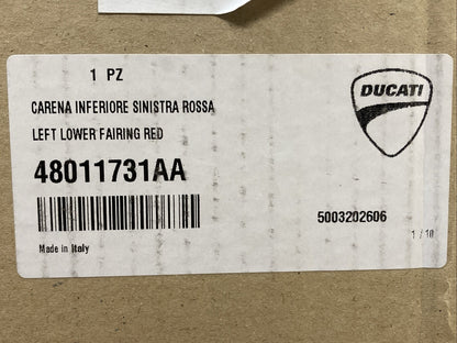 NEW GENUINE DUCATI 48011731AA LEFT LOWER FAIRING RED