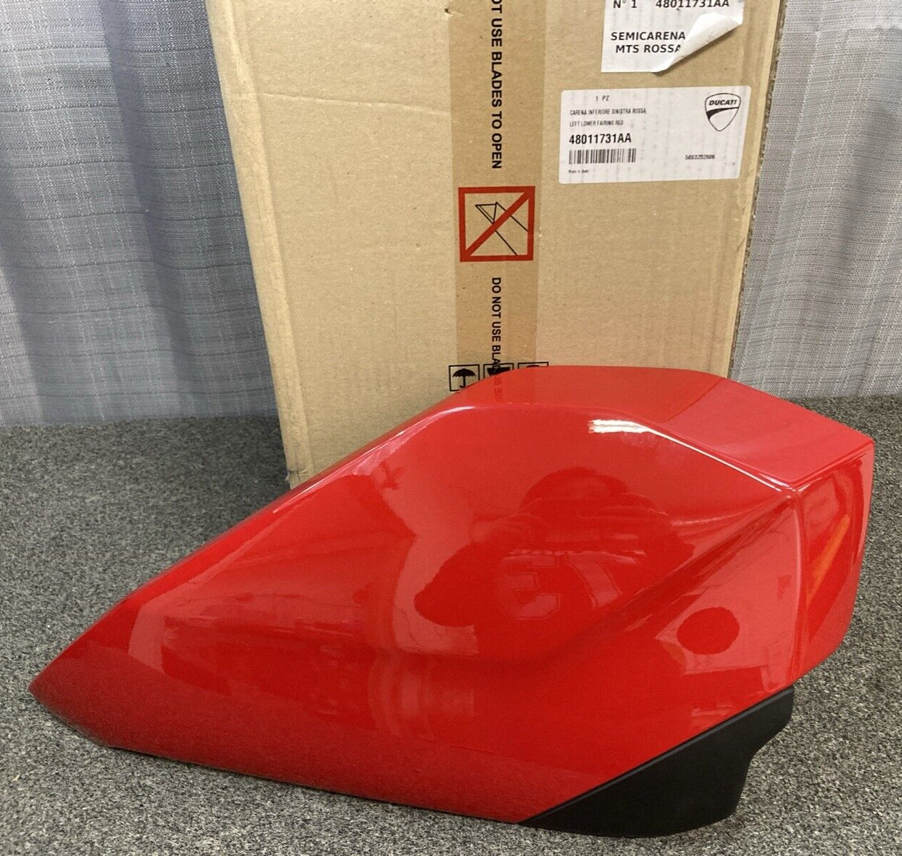 NEW GENUINE DUCATI 48011731AA LEFT LOWER FAIRING RED