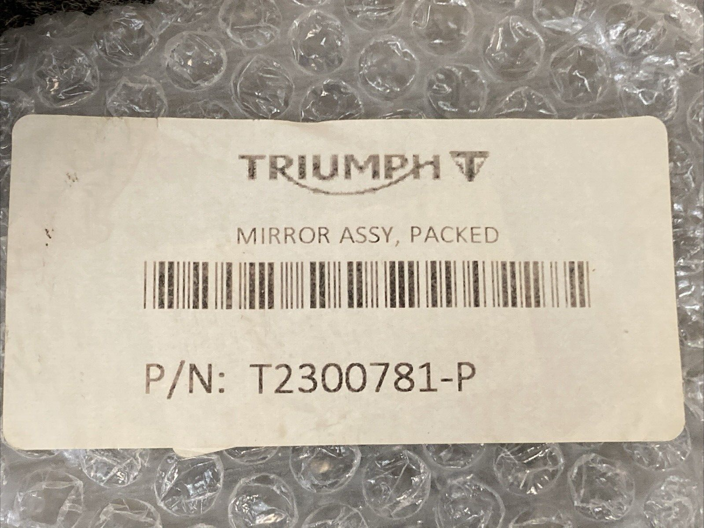 NEW GENUINE TRIUMPH T2300781 Mirror Assy Scrambler, Thruxton 04-22