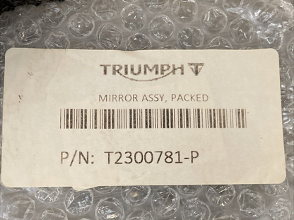 NEW GENUINE TRIUMPH T2300781 Mirror Assy Scrambler, Thruxton 04-22