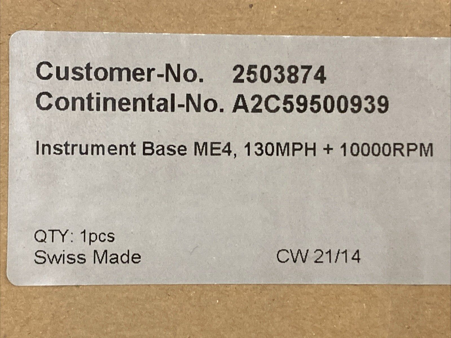 NEW GENUINE TRIUMPH T2503874 Instrument Assy, ME4, 130 MPH, 10000RPM Thruxton