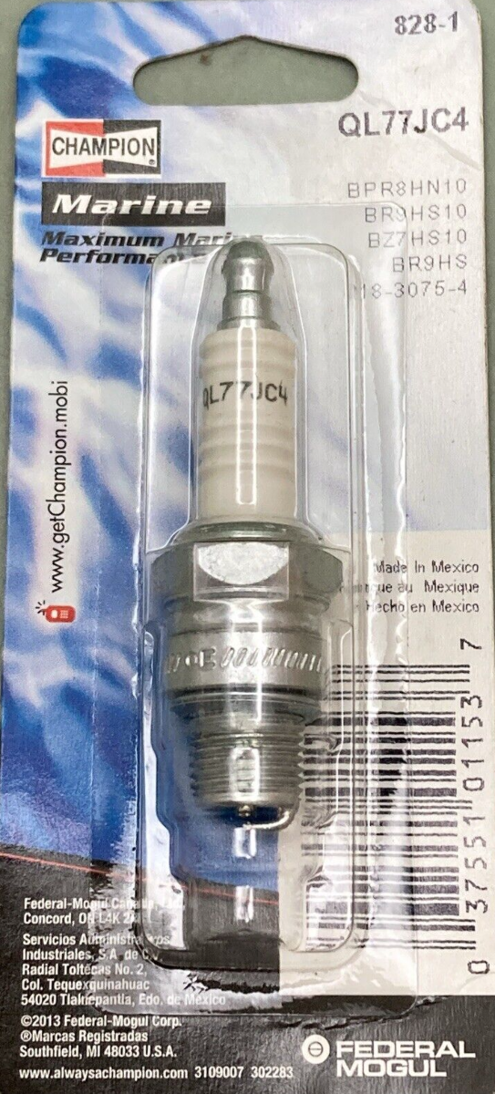NEW GENUINE CHAMPION 828-1 QL77JC4 Spark Plug FOR MARINE MOTORCYCLE