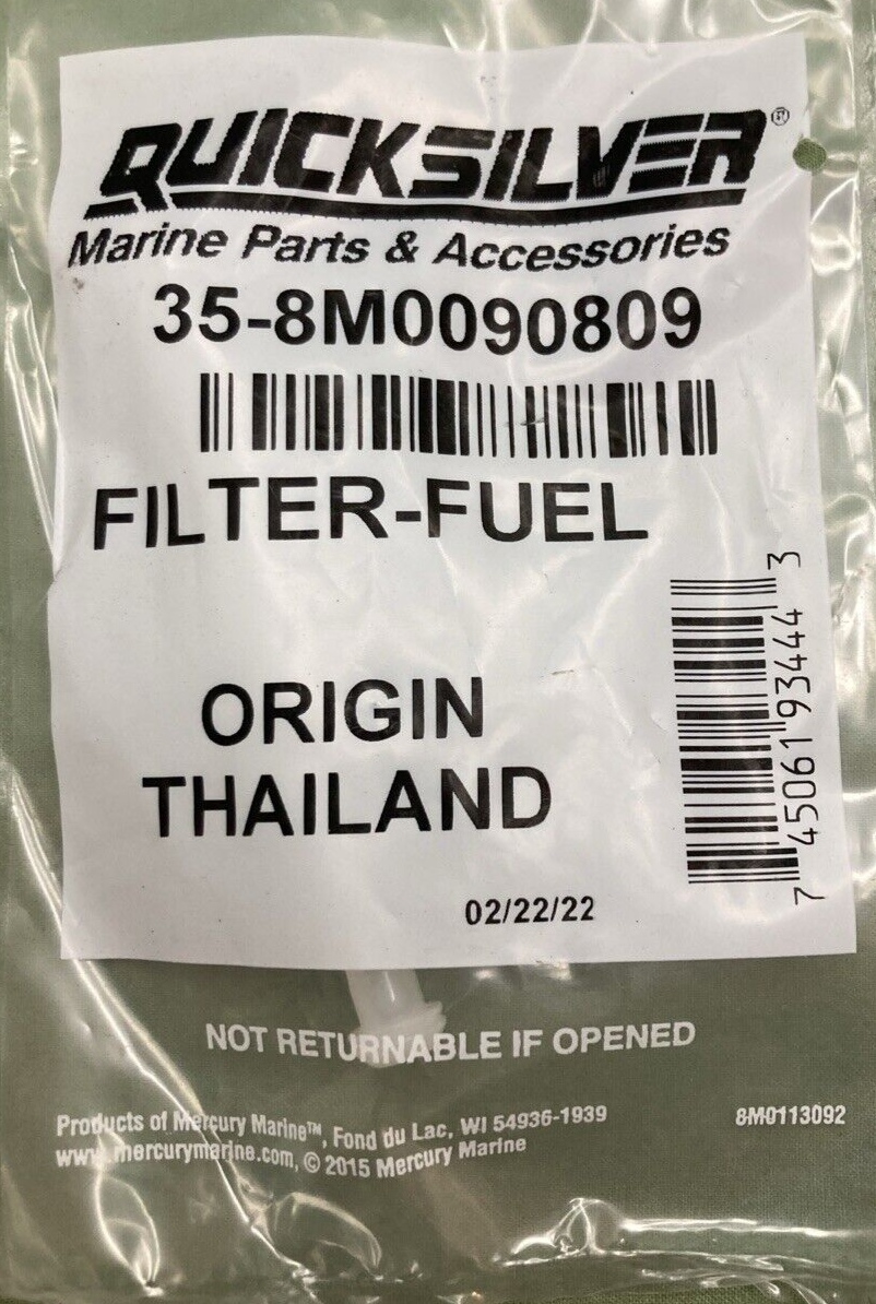 NEW GENUINE QUICKSILVER 35-8M0090809 FUEL FILTER SCREEN