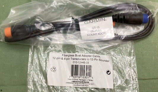 NEW GENUINE GARMIN 010-12445-33 CABLE FIBERGLASS BOAT ADAPTER TO 12-PIN SOUNDER