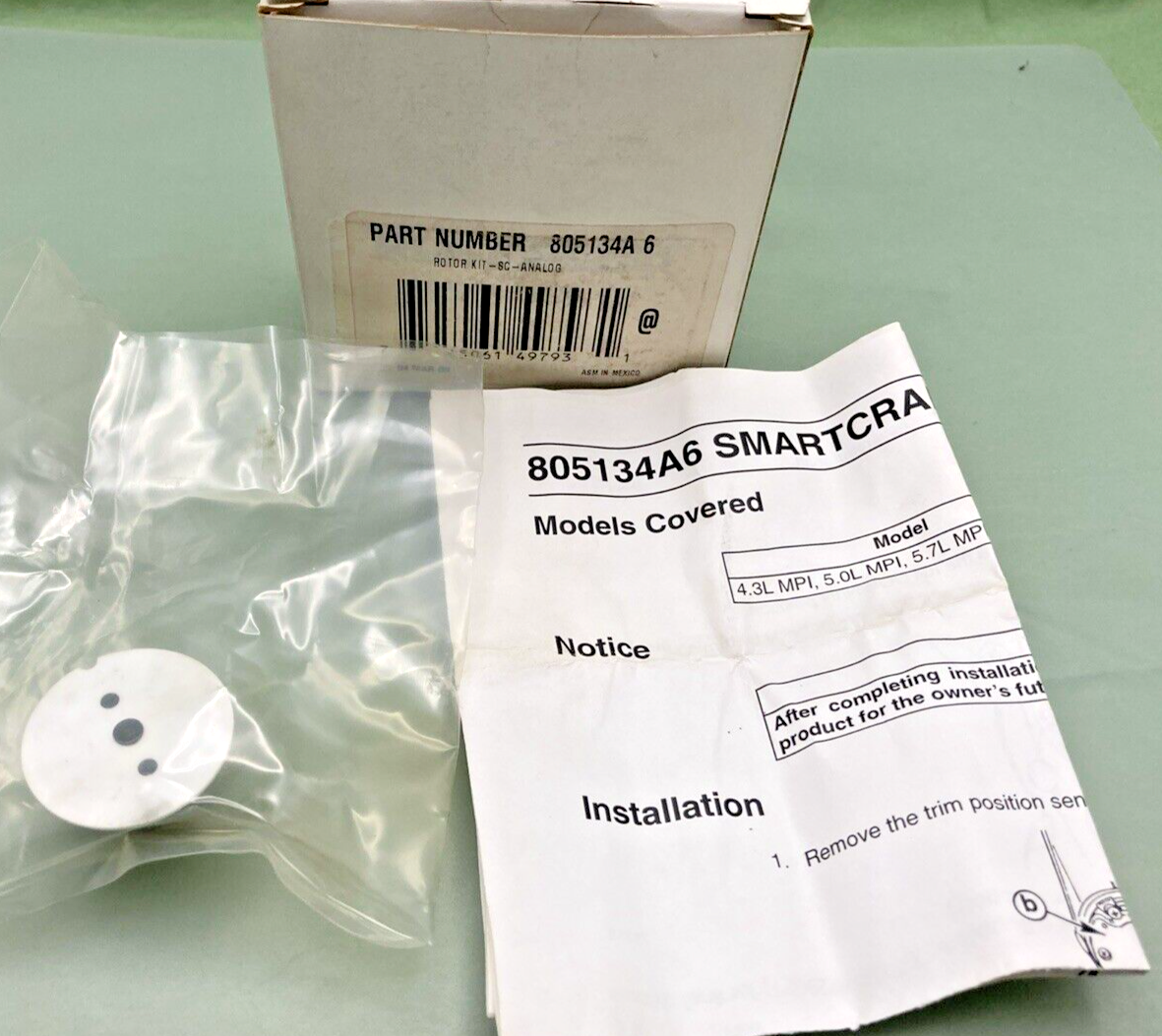 NEW GENUINE MERCURY 805134A6 ROTOR KIT, SMARTCRAFT DIGITAL TRIM KIT