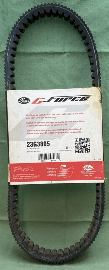 NEW GENUINE GATES 23G3805 G-FORCE CVT BELT 1-7/32" X 39-1/4" FOR ATV SNOWMOBILE