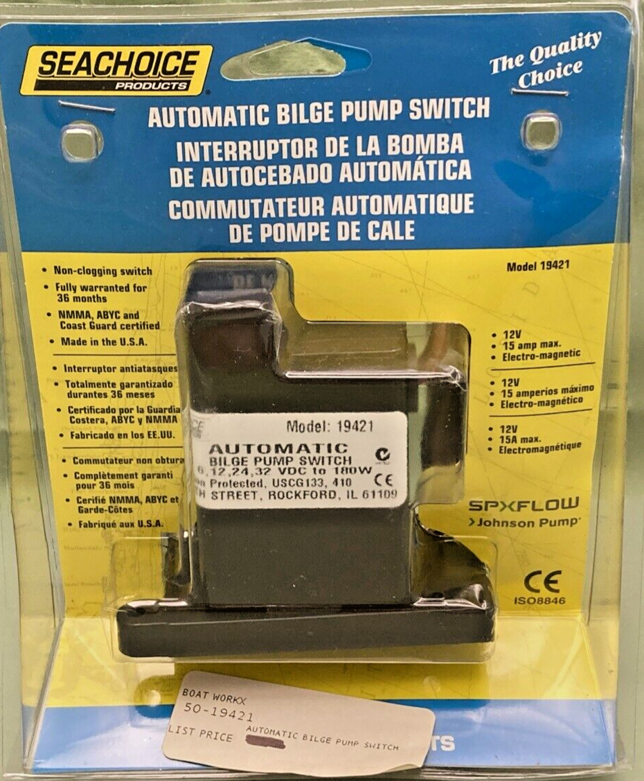 NEW GENUINE SEACHOICE PRODUCTS 50-19421 AUTOMATIC BILGE PUMP SWITCH