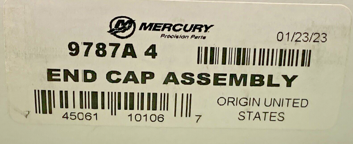 NEW GENUINE MERCURY 9787A4 END CAP ASSEMBLY