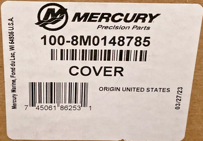 NEW GENUINE MERCURY 100-8M0148785 OIL OUTLET COVER