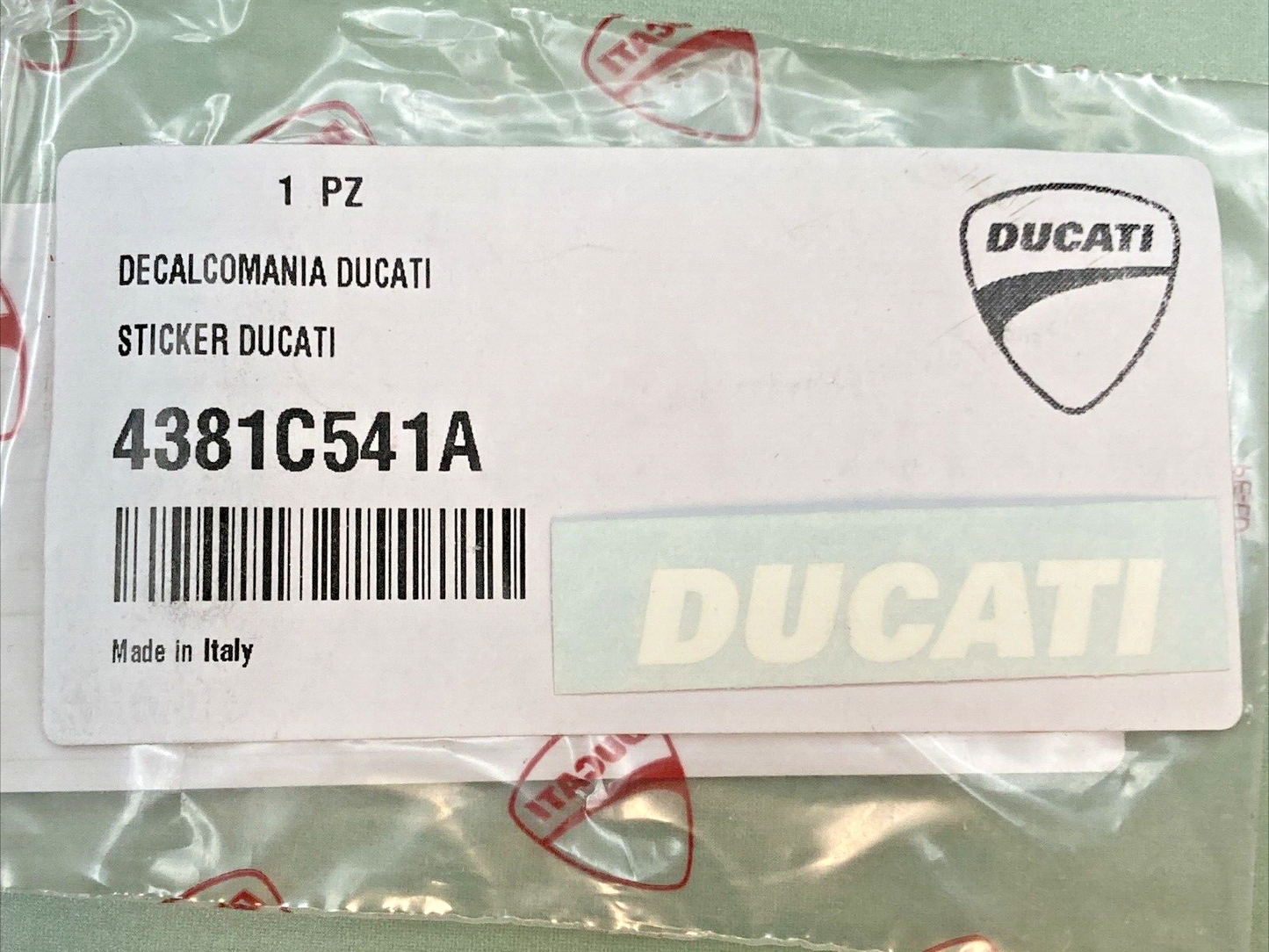 NEW GENUINE DUCATI 4381C541A STICKER DUCATI