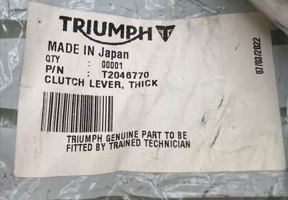 NEW GENUINE TRIUMPH T2046770 Lever, Clutch, Thick