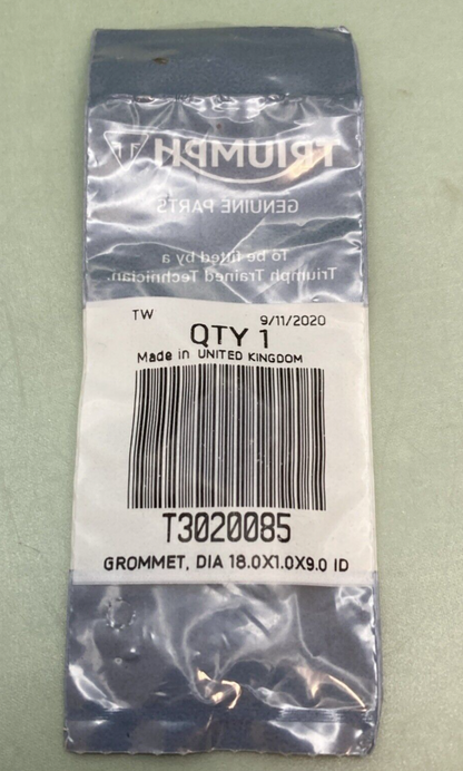 NEW GENUINE TRIUMPH T3020085 Grommet, Dia 18.0X1.0X9.0 Id Bonneville Bobber