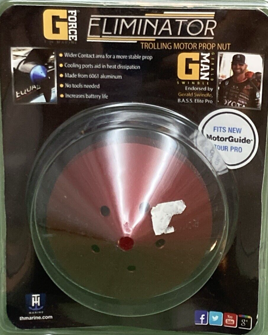 NEW T-H MARINE GFEL-MGT-R-DP G-FORCE ELIMINATOR PROP NUT RED FOR MOTORGUIDE