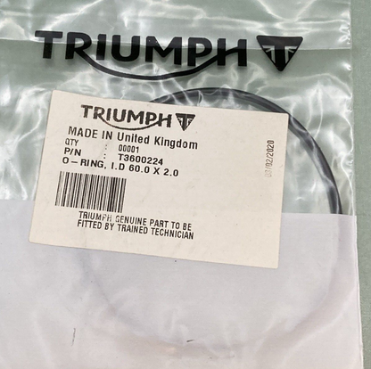 NEW GENUINE TRIUMPH T3600224 O Ring, 60 X 2.0 Rocket III Touring