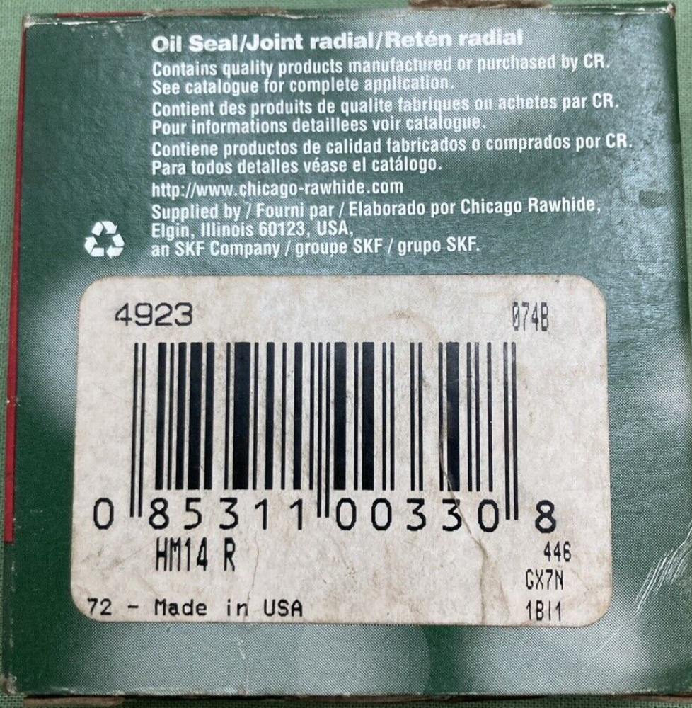 NEW GENUINE CR (SKF) 4923 HM14 Radial Shaft Seal