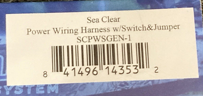 NEW GENUINE SEA CLEAR POWER SCPWSGEN-1 WIRING HARNESS W/ SWITCH & JUMPER