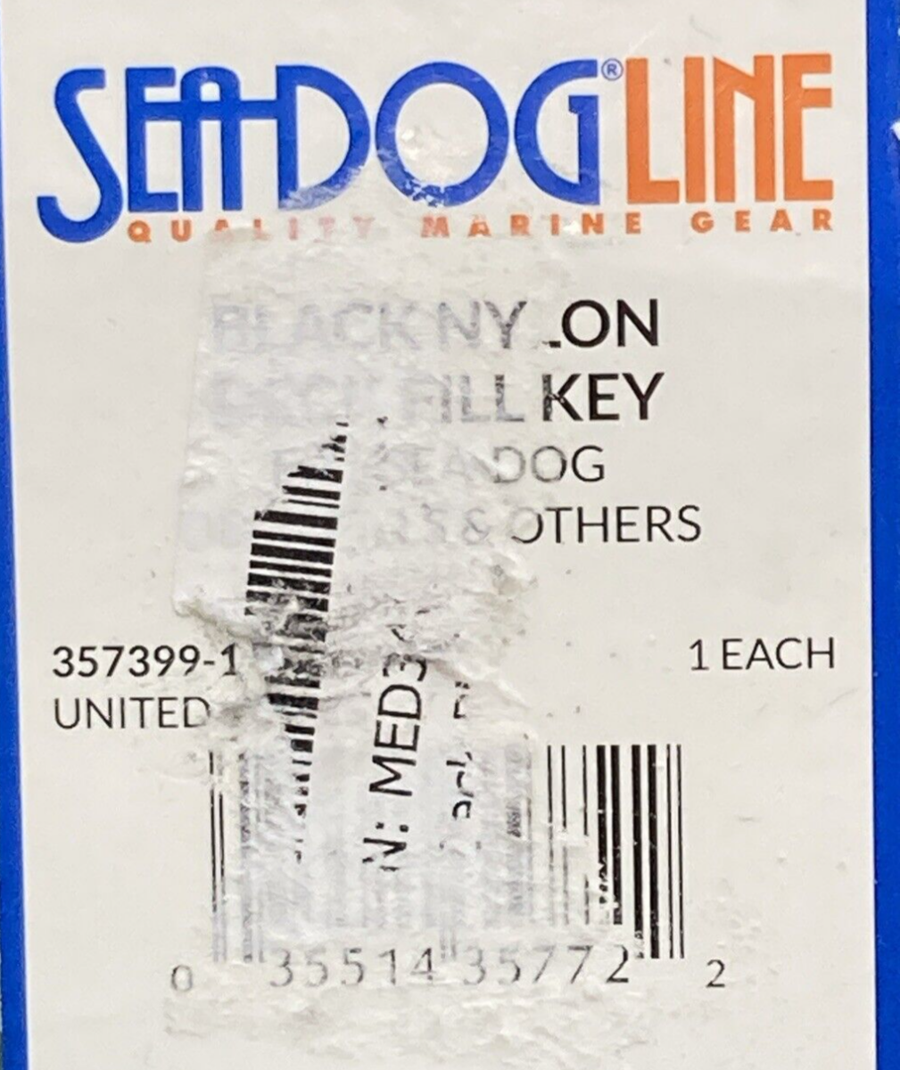QTY 2 NEW GENUINE SEA DOG 357399-1 NYLON DECK FILL KEY BLACK