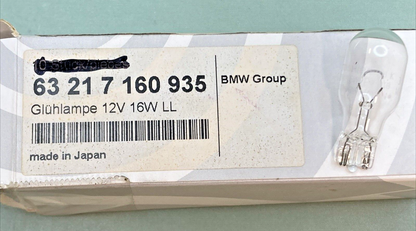 NEW GENUINE BMW 63217160935 Longlife Bulb 12V 16W 2003-2016 BMW-Motorrad