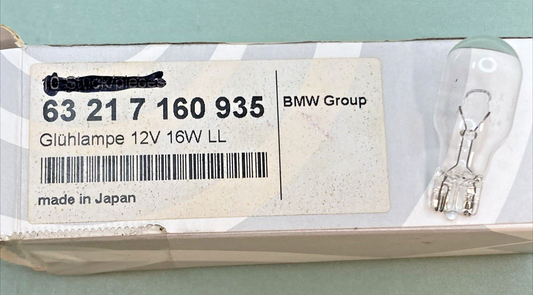 NEW GENUINE BMW 63217160935 Longlife Bulb 12V 16W 2003-2016 BMW-Motorrad