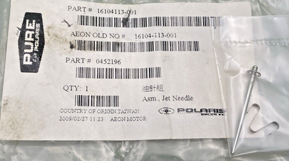 NEW GENUINE POLARIS 0452196 CARBURETOR NEEDLE SET