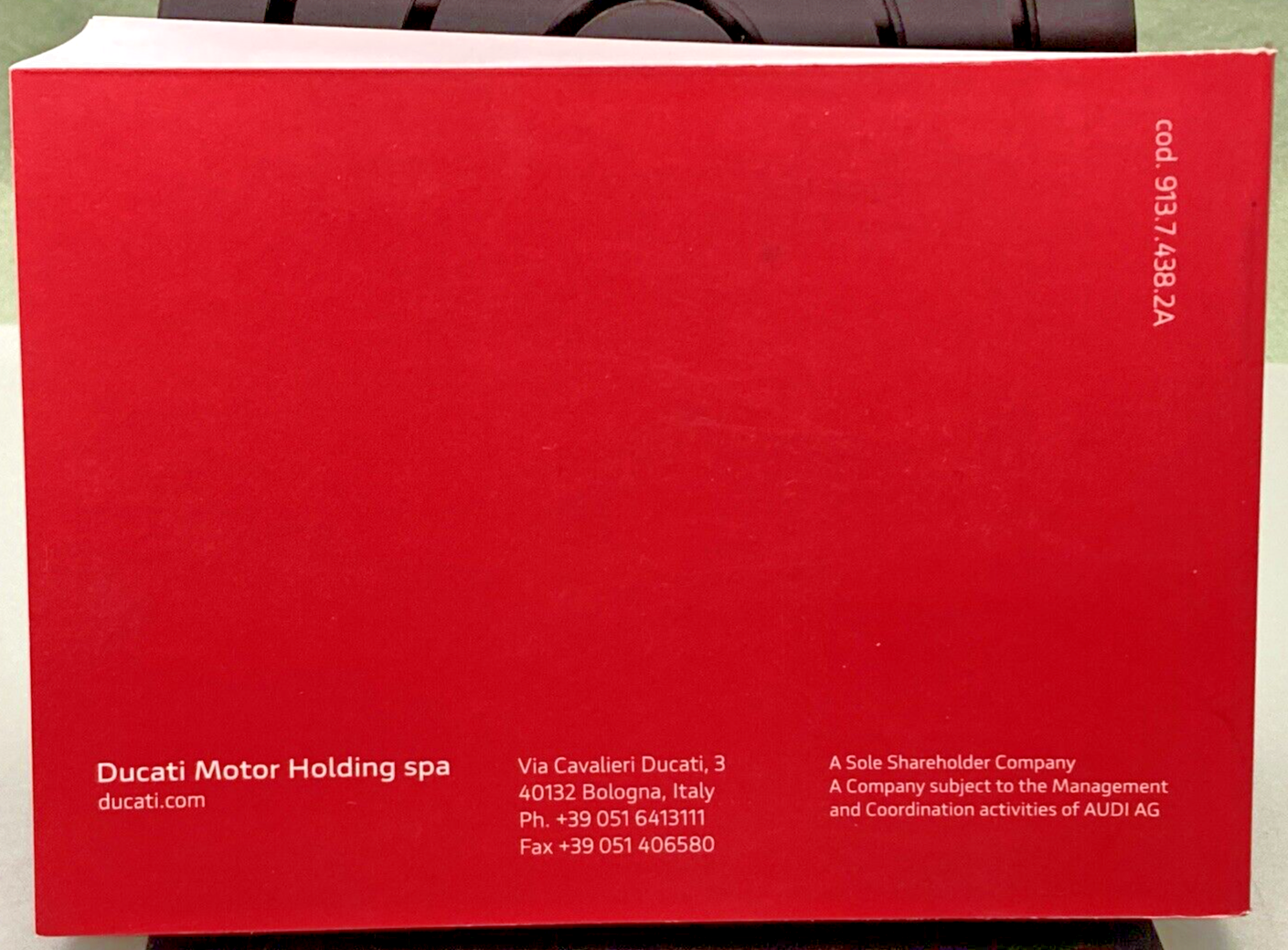 NEW GENUINE DUCATI DIAVEL 1260/1260S MAINTAINCE MANUAL 2019 COD. 913.7.438.2A