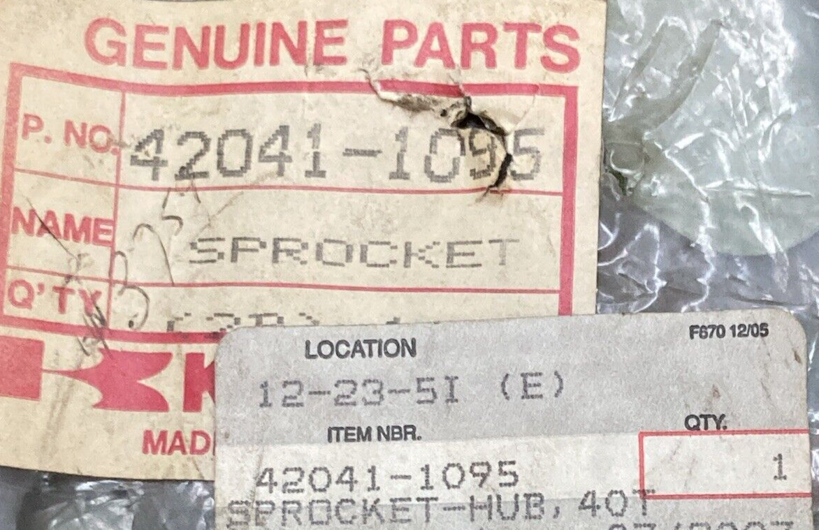 NEW GENUINE KAWASAKI 42041-1095 SPROCKET REAR 40T ATV