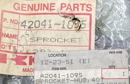 NEW GENUINE KAWASAKI 42041-1095 SPROCKET REAR 40T ATV
