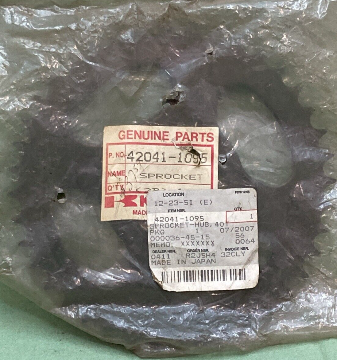NEW GENUINE KAWASAKI 42041-1095 SPROCKET REAR 40T ATV