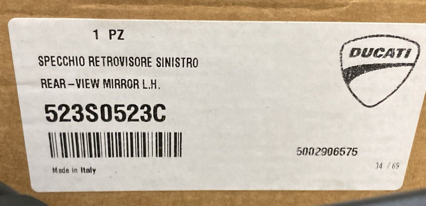 NEW GENUINE DUCATI 523S0523C REAR-VIEW MIRROR L.H.