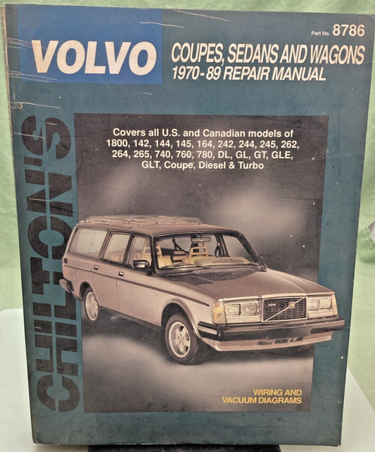 GENUINE HAYNES 8786 VOLVO COUPES, SEDANS, AND WAGONS 1970-89 REPAIR MANUAL