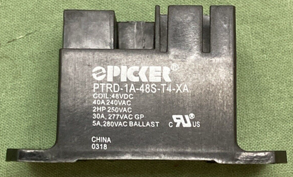 NEW GENUINE PICKER PTRD-1A-48S-T4-XA RELAY GENERAL PURPOSE SPST 40A 24V CHASSIS
