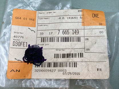 NEW GENUINE BMW 33177665149 Pivot pin K1300R 2009 - 2010