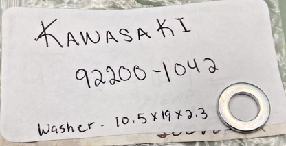 NEW REPLACES KAWASAKI 92200-1042 WASHER, 10.5X19X2.3