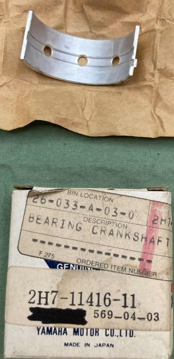 NEW GENUINE YAMAHA 2H7-11416-11 CRANKSHAFT PLANE BEARING