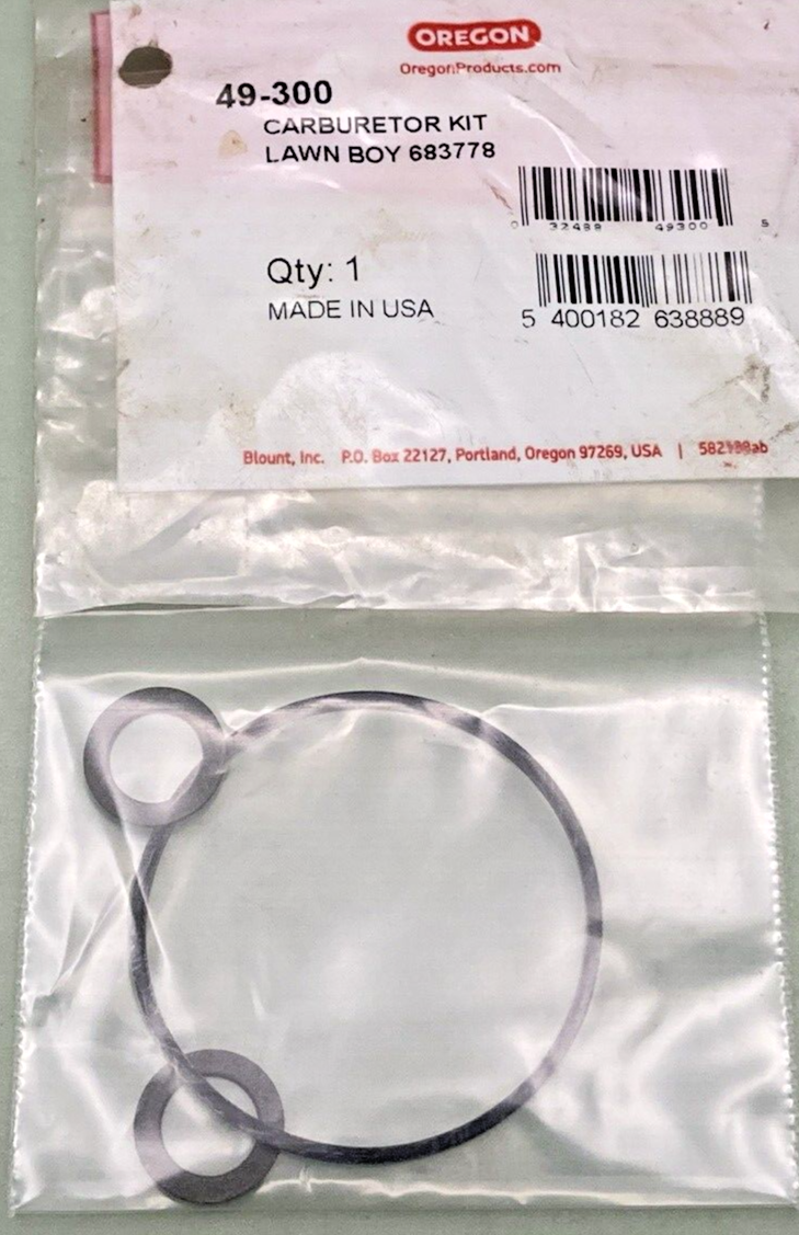 NEW REPLACES OREGON 49-300 CARBURETOR KIT LAWN-BOY 683778