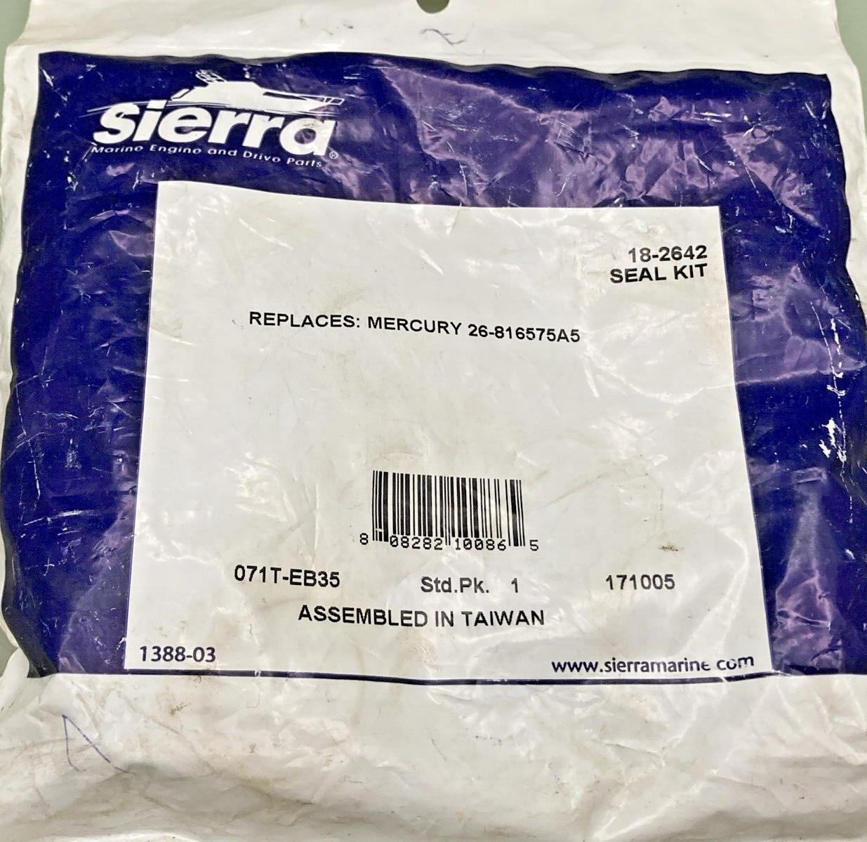 NEW REPLACES SIERRA 18-2642 LOWER UNIT SEAL KIT, MERCURY MARINE