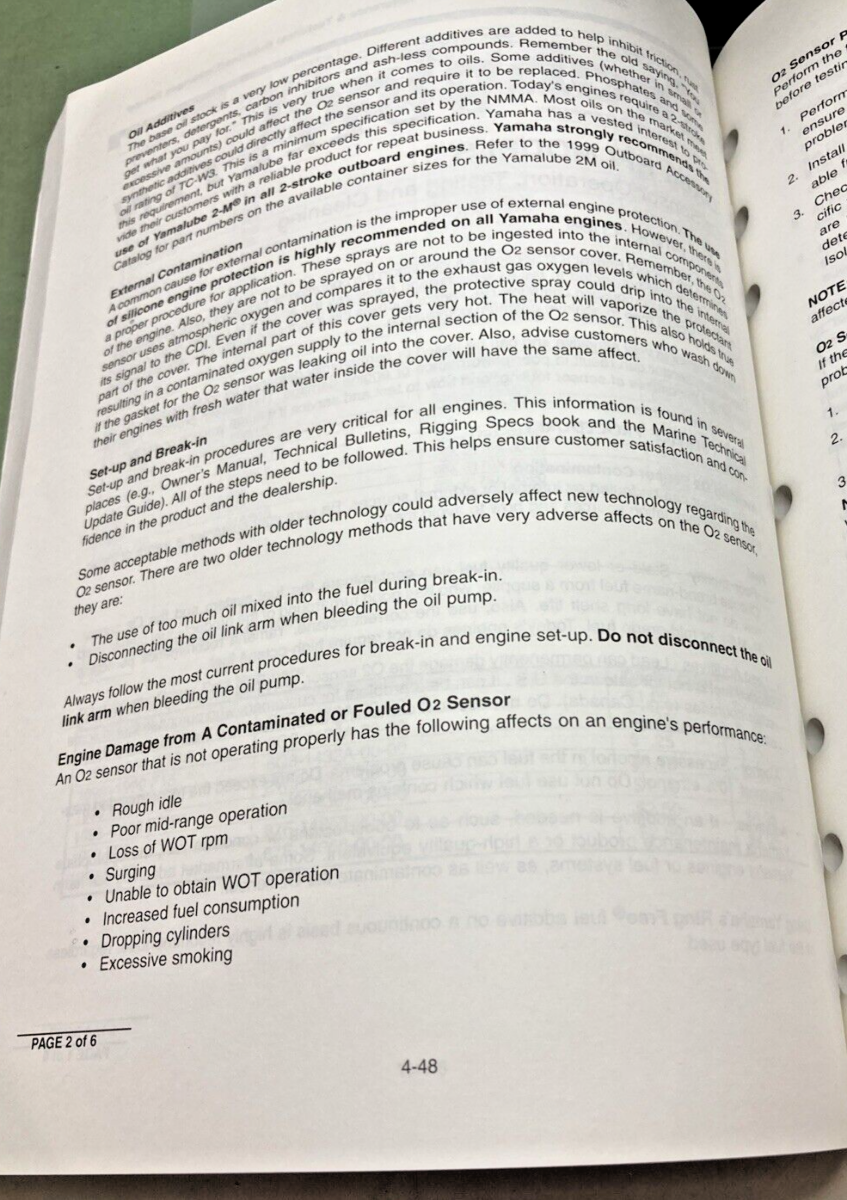 GENUINE YAMAHA LIT-18865-01-2K MARINE TECHNICAL GUIDE 2000