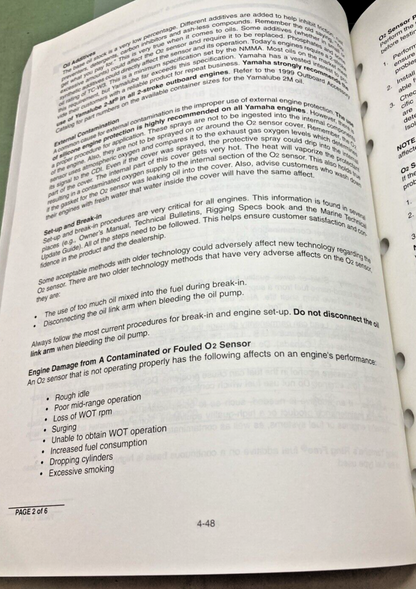 GENUINE YAMAHA LIT-18865-01-2K MARINE TECHNICAL GUIDE 2000