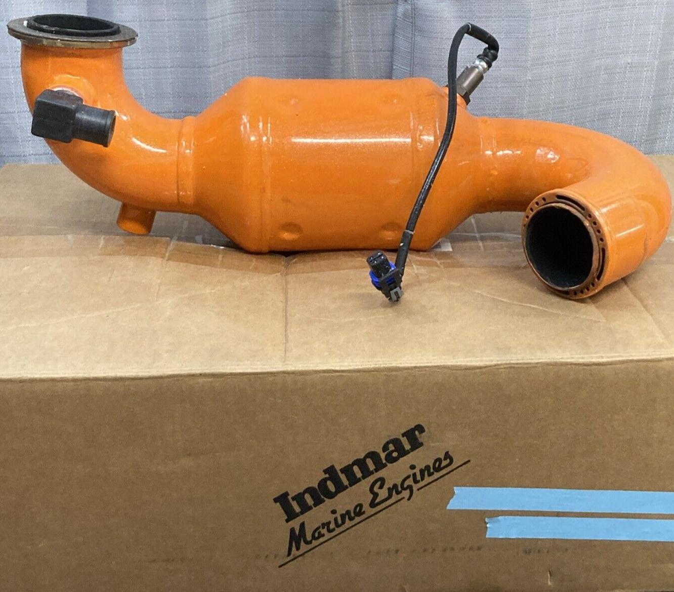 NEW REPLACES INDMAR ENGINE CATALYTIC CONVERTER ELBOW 588933-B STARBOARD ORANGE
