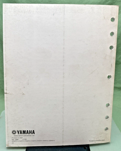GENUINE YAMAHA LIT-18616-02-22 Z150Z, LZ150Z, VZ150Z SUPP. SERVICE MANUAL 2000