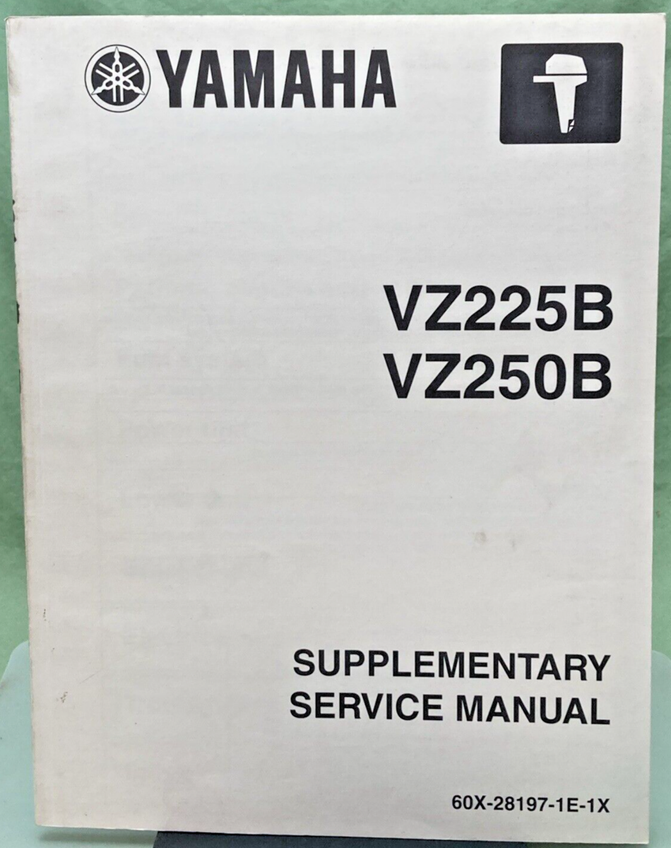 GENUINE YAMAHA LIT-18616-02-22 VZ225B, VZ250B SUPPLEMENTARY SERVICE MANUAL 2002