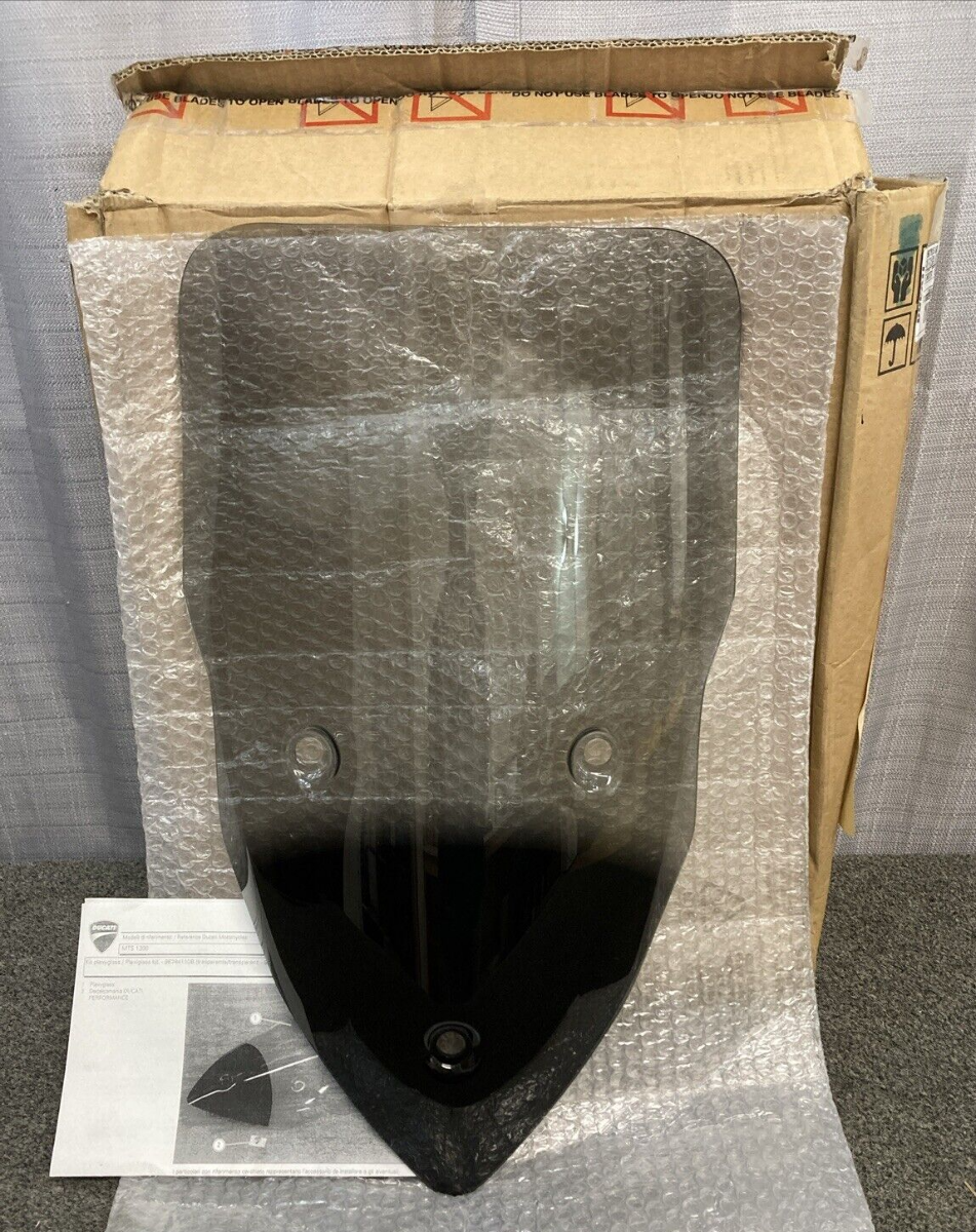 NEW GENUINE DUCATI 96791510B Smoked Oversized Plexiglass Windshield