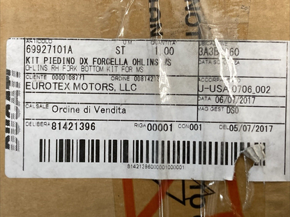 NEW GENUINE DUCATI 69927101A OHLINS RH FORK BOTTOM KIT FOR MS