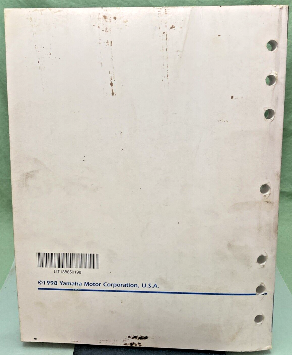 GENUINE YAMAHA LIT-18865-01-98 MARINE TECHNICAL SERVICE GUIDE 1998