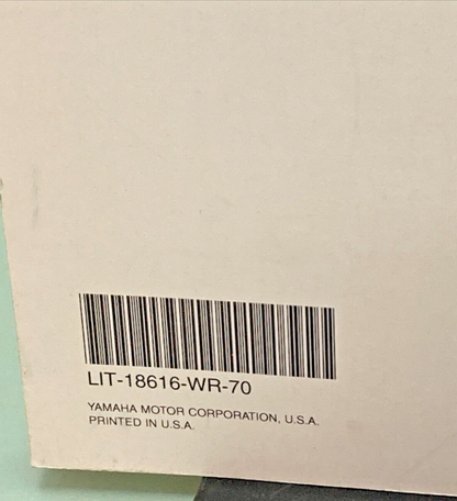 GENUINE YAMAHA LIT-18616-WR-70 WRB650-700R/RA SERVICE MANUAL 1992
