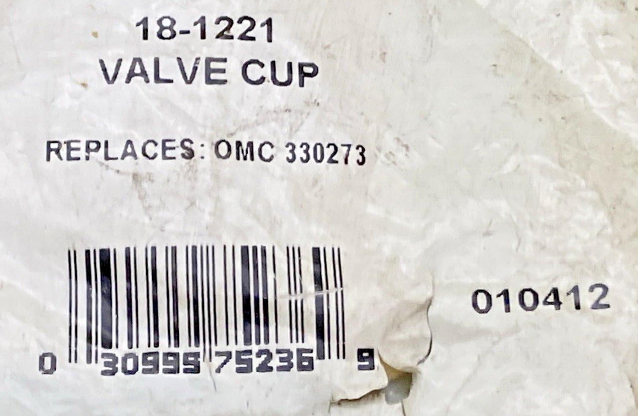 NEW  REPLACES SIERRA 18-1221 RETAINER GASKET VALVE CUP