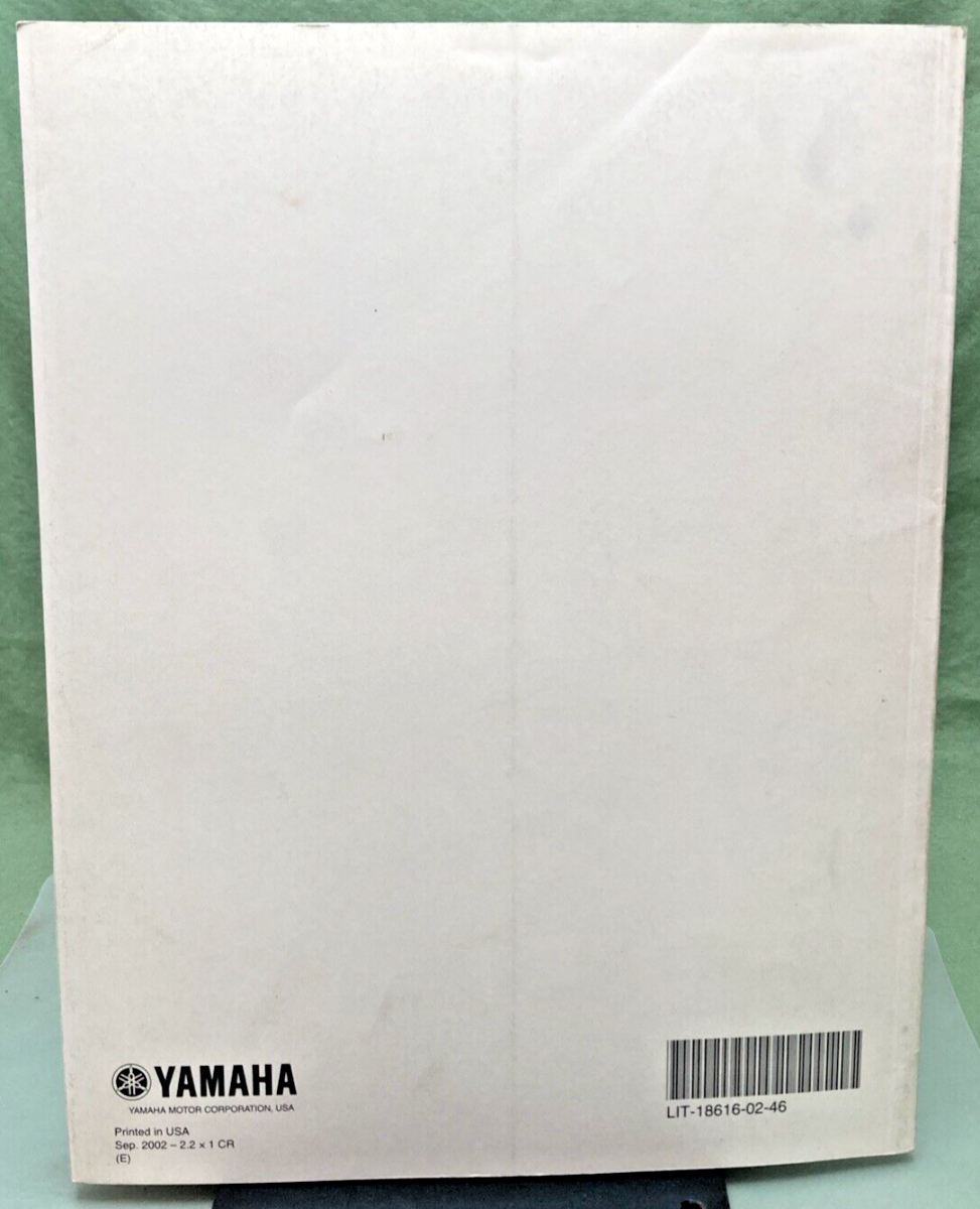 GENUINE YAMAHA 68S-28197-1E-1X T60B SUPPLEMENTARY SERVICE MANUAL 2002