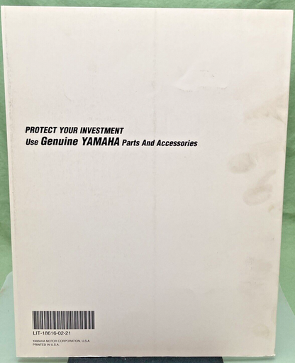 GENUINE YAMAHA LIT-18616-02-21 F30TRZ SUPPLEMENTARY SERVICE MANUAL 2000